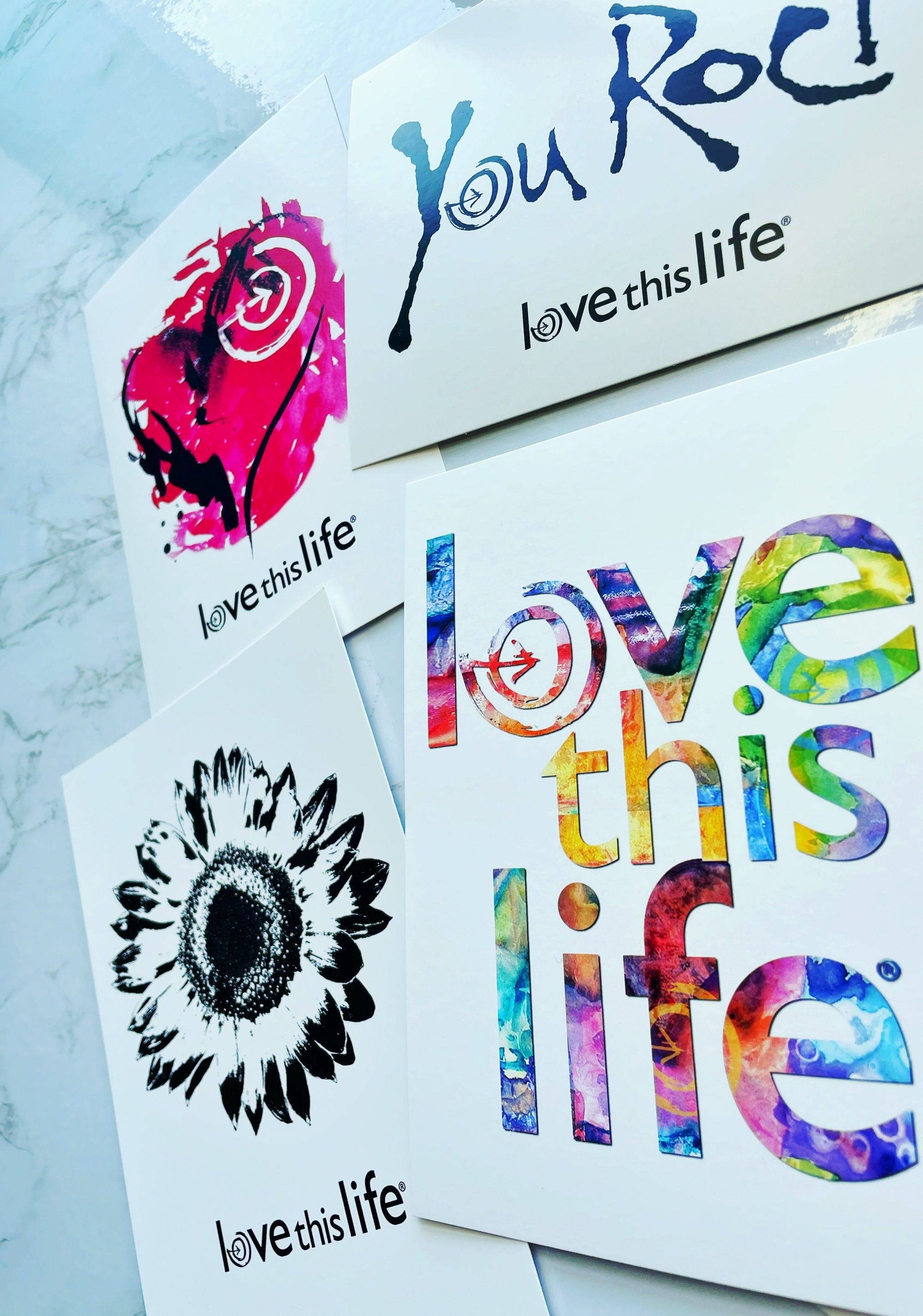 Love This Life 5" x 7" Graphic Art Cards (10 Cards Per Set)