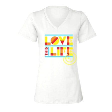 London Collection Relaxed Manifesto V-Neck Tee - White