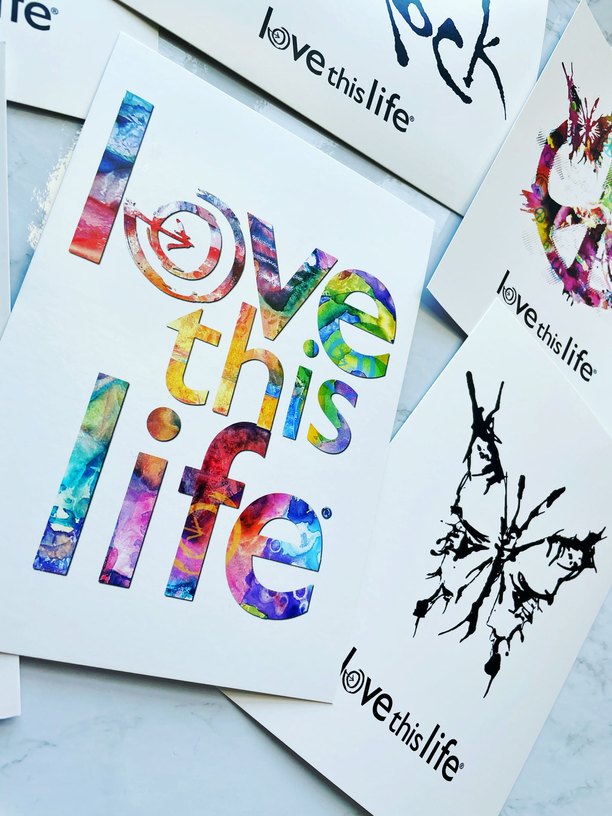 Love This Life 5" x 7" Graphic Art Cards (10 Cards Per Set)