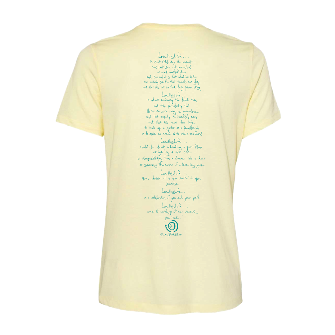 Feather Manifesto Relaxed Vintage Tee - Soft Yellow